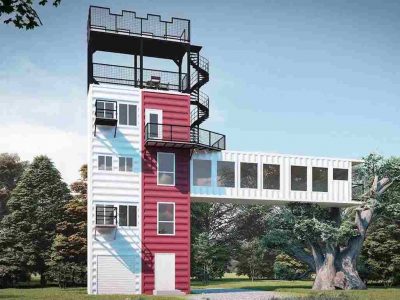 Неверојатен дизајн: Куќа на дрво изградена од контејнери