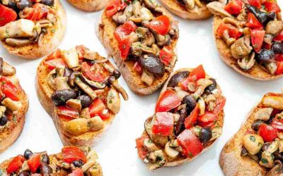 Идеални за оние кои постат на Велипеток: Брускети со печурки и домати