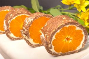 Без брашно и без печење: Рецепт за ролат со мандарини